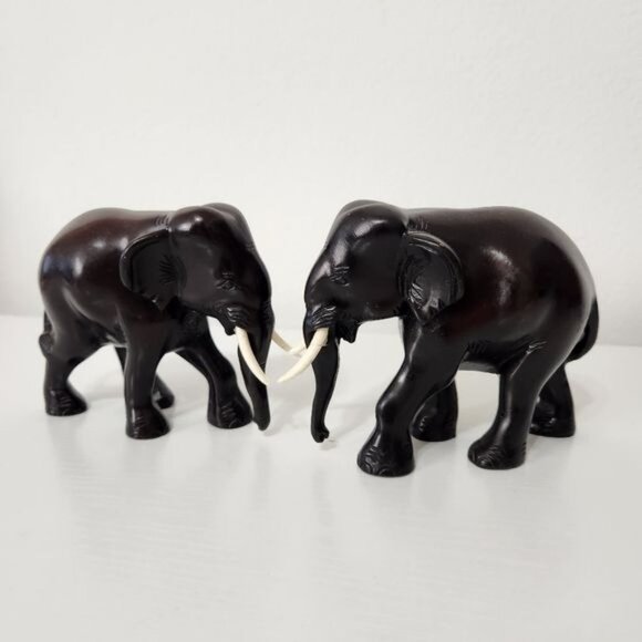 Elephant Resin Cute Lucky Figurines Statue Sculpture Art Home Decor - Picture 7 of 15